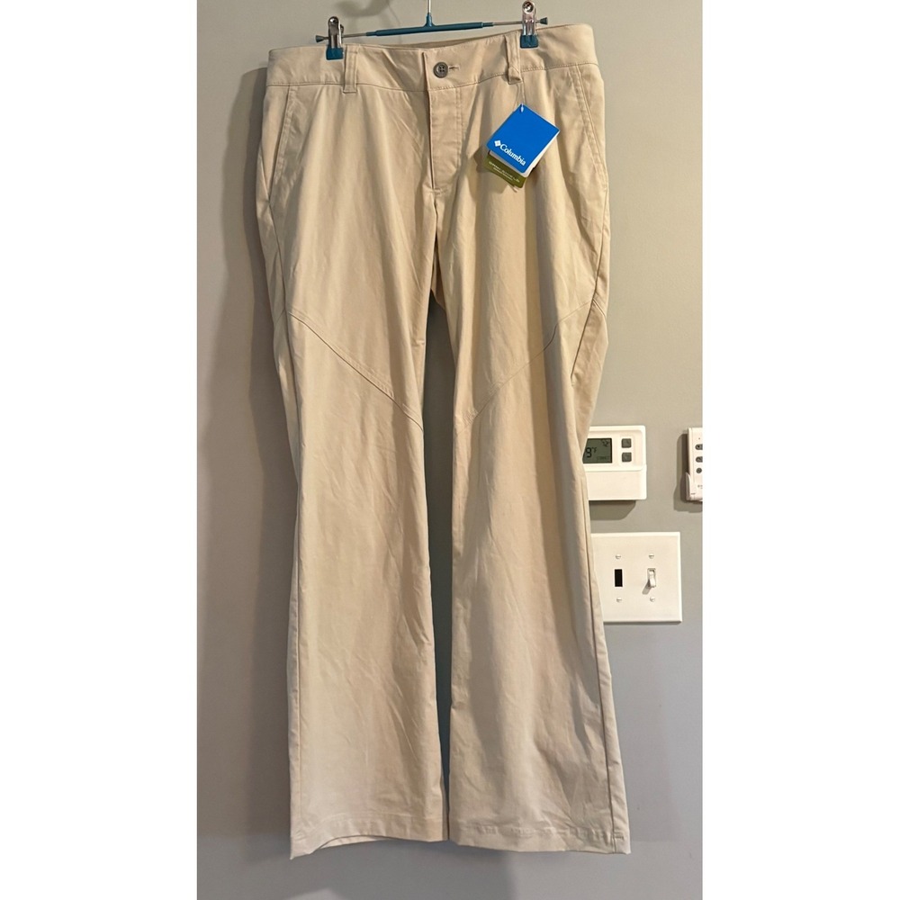 Columbia Hiking Pants Womens 12 Regular Tan Omni-Shield Omni-Shade Outdoor Trail